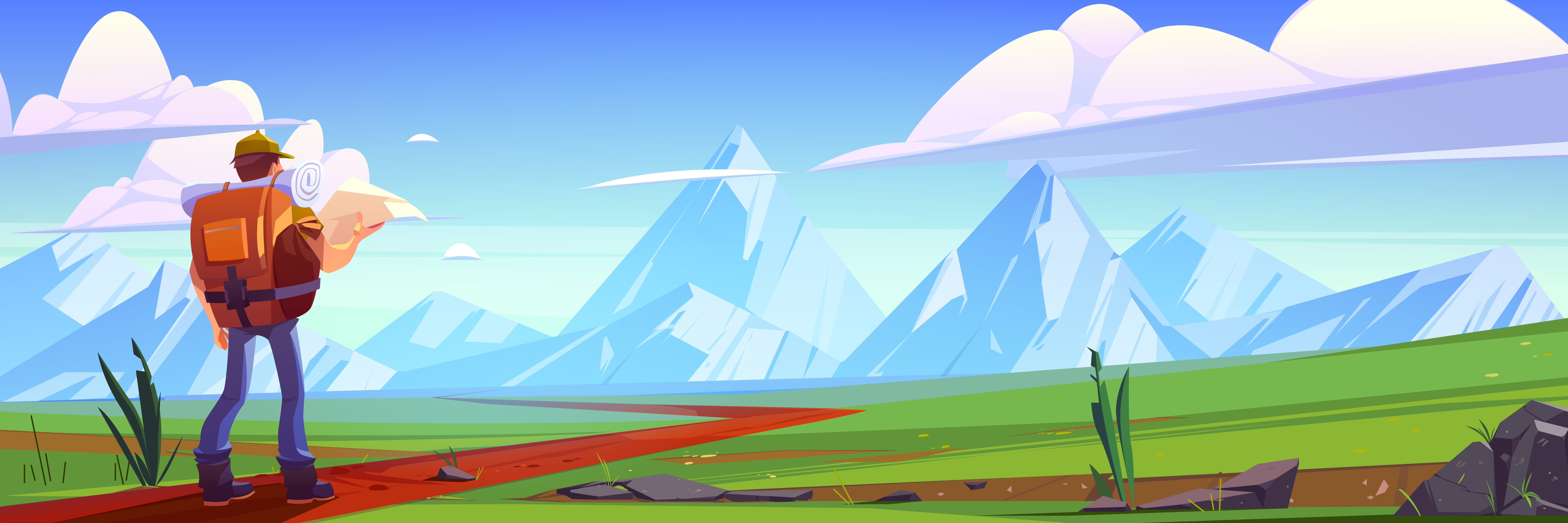 Scenic mountain landscape